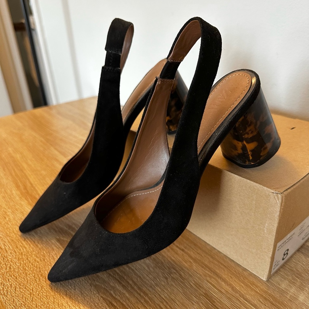 Zara Leopard Block Heel